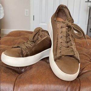 Mossimo Olive/Brown Platform Sneakers Size 8.5